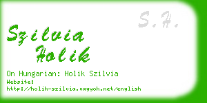 szilvia holik business card